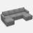 Rafael 4-Seater Modular Sofa Couch Upholstered Storage Sectional Sofa-340759060