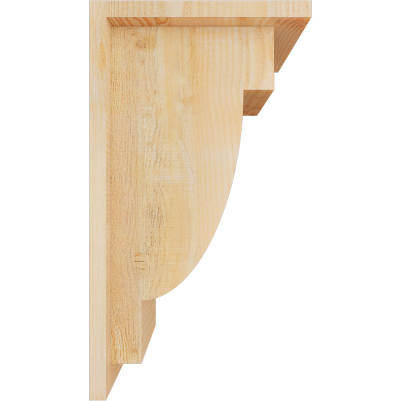 Corbeau alpin avec contre-plaque, H 18 po x l 8 po x P 10 po, Sapin de Douglas, Sciage brut