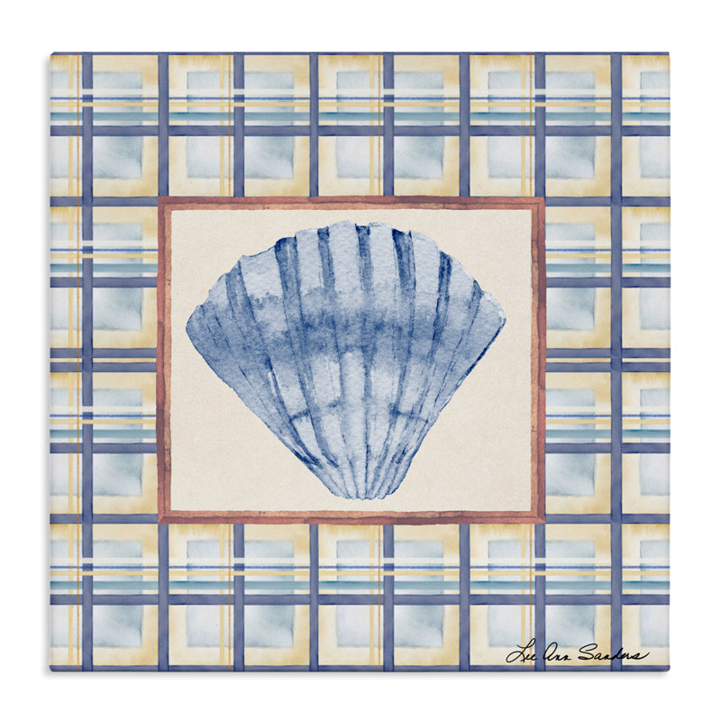Toile Clam Shell Treasure, design par Lee Ann Sanders, H 17 po x l 17 po