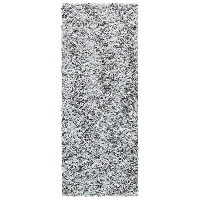 Poindexter Shag Hand Loomed Performance Solid Color Rug, Runner 2'3" x 6'
