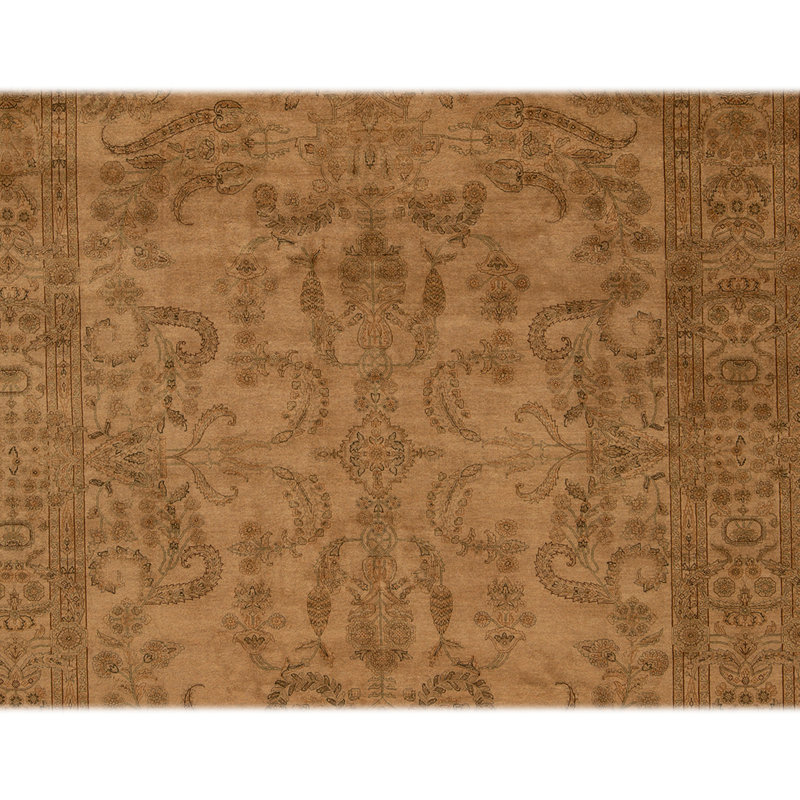 Tapis doré de haute qualité noué à la main
