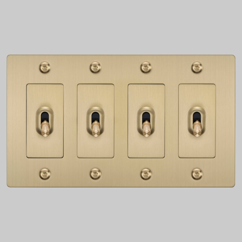 4G Toggle / Linear / Without Logo, Brass