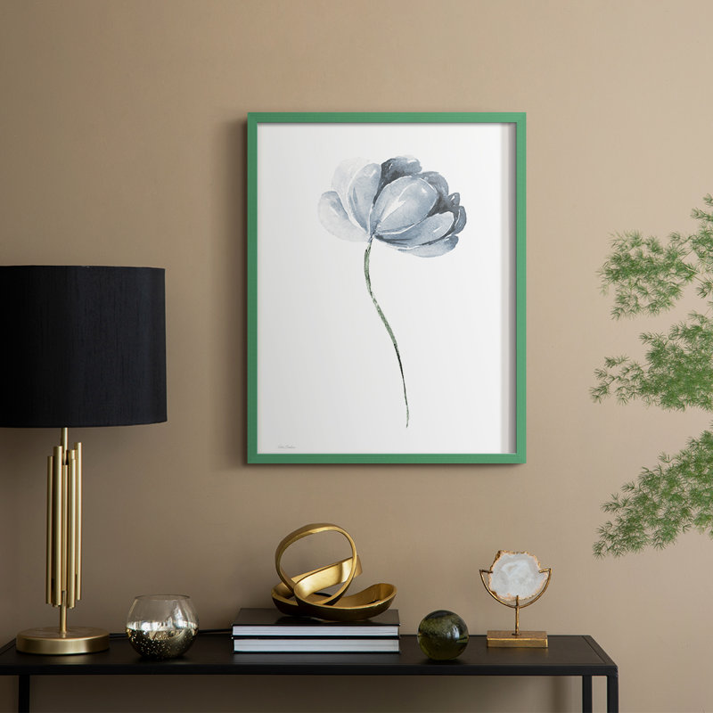 Tulip I Framed Print - Solid Wood, Green