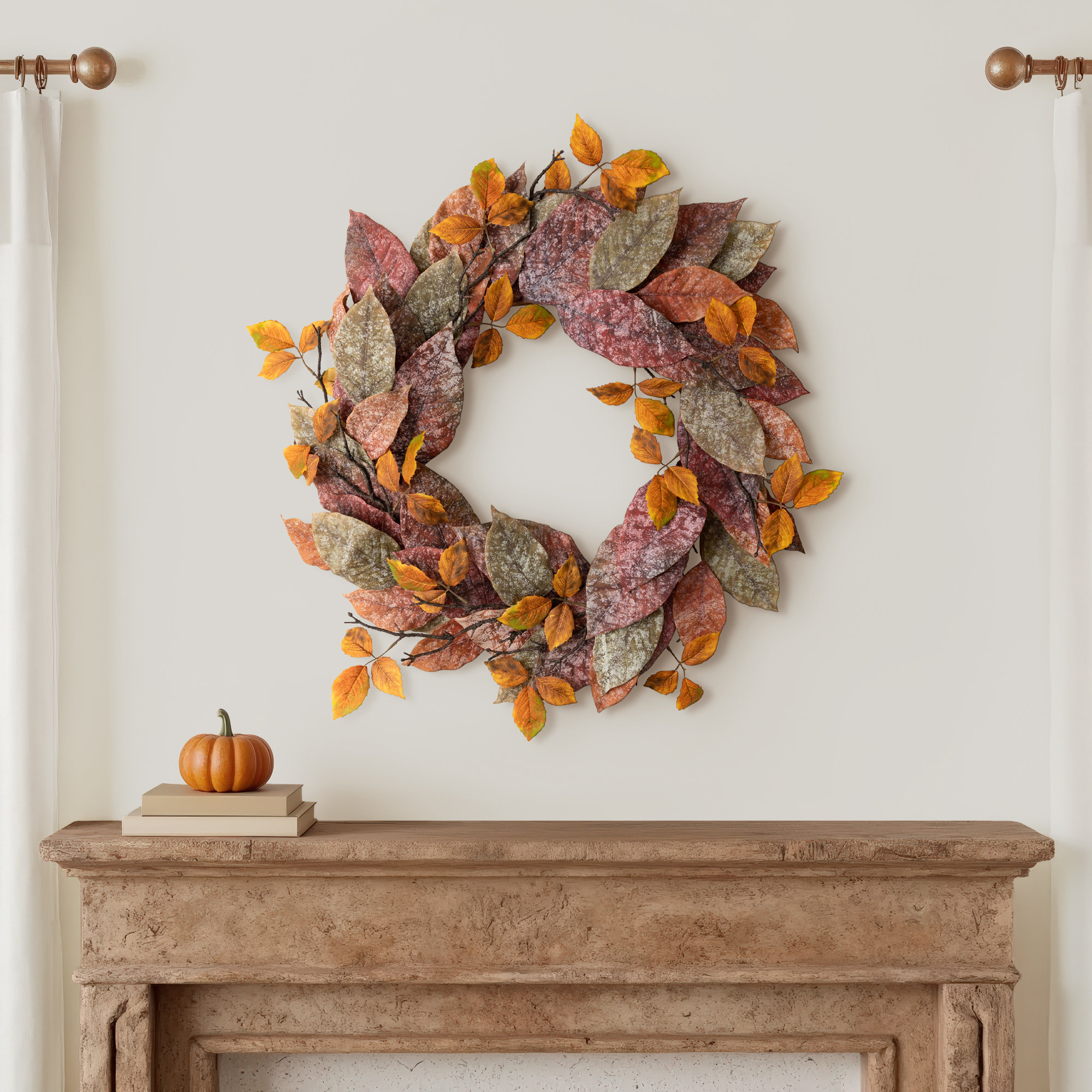 26'' Thanksgiving Faux Foliage Polyester Wreath