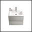 Meuble-lavabo mural de 24 po avec lavabo en céramique, un trou de robinet, grand rangement, conception flottante pour salle de bain moderne, pré-assemblé-723305943