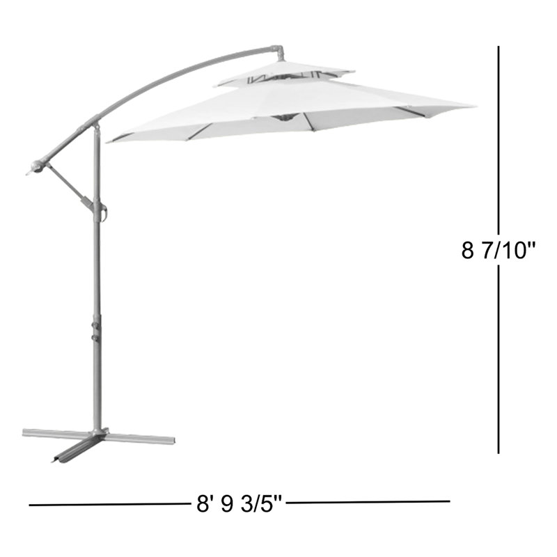 Parasol en porte-à-faux 8 pi 9 po Gimenez, Beige