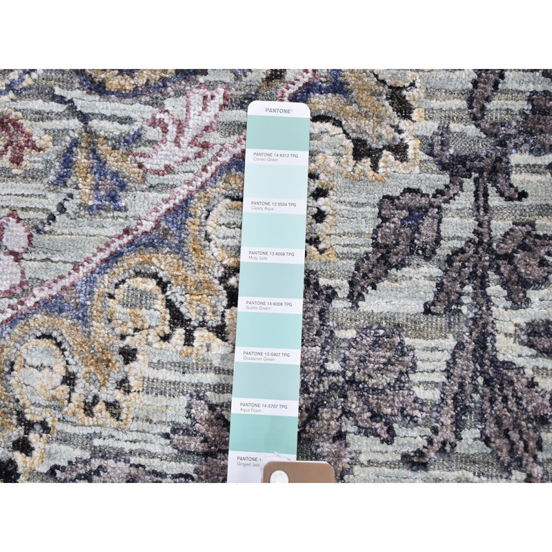 Jahed One-of-a-Kind Rectangle 3'0" X 5'3" New Age Area Rug in Grey