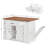 Kitchen Island With Storage, Rolling Island Table On Wheels With Cart Drop Leaf And Trash Can Storage, White