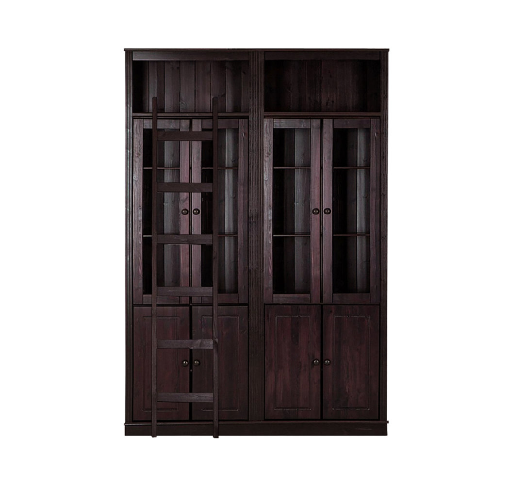 Demetricia 223cm H x 148cm W Library Bookcase