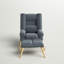 Denzel Upholstered Accent Chair with Footstool-626328186