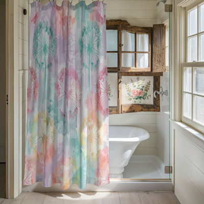 Dreamy Dandelion Motifs - Rideau de douche standard 1 pièce