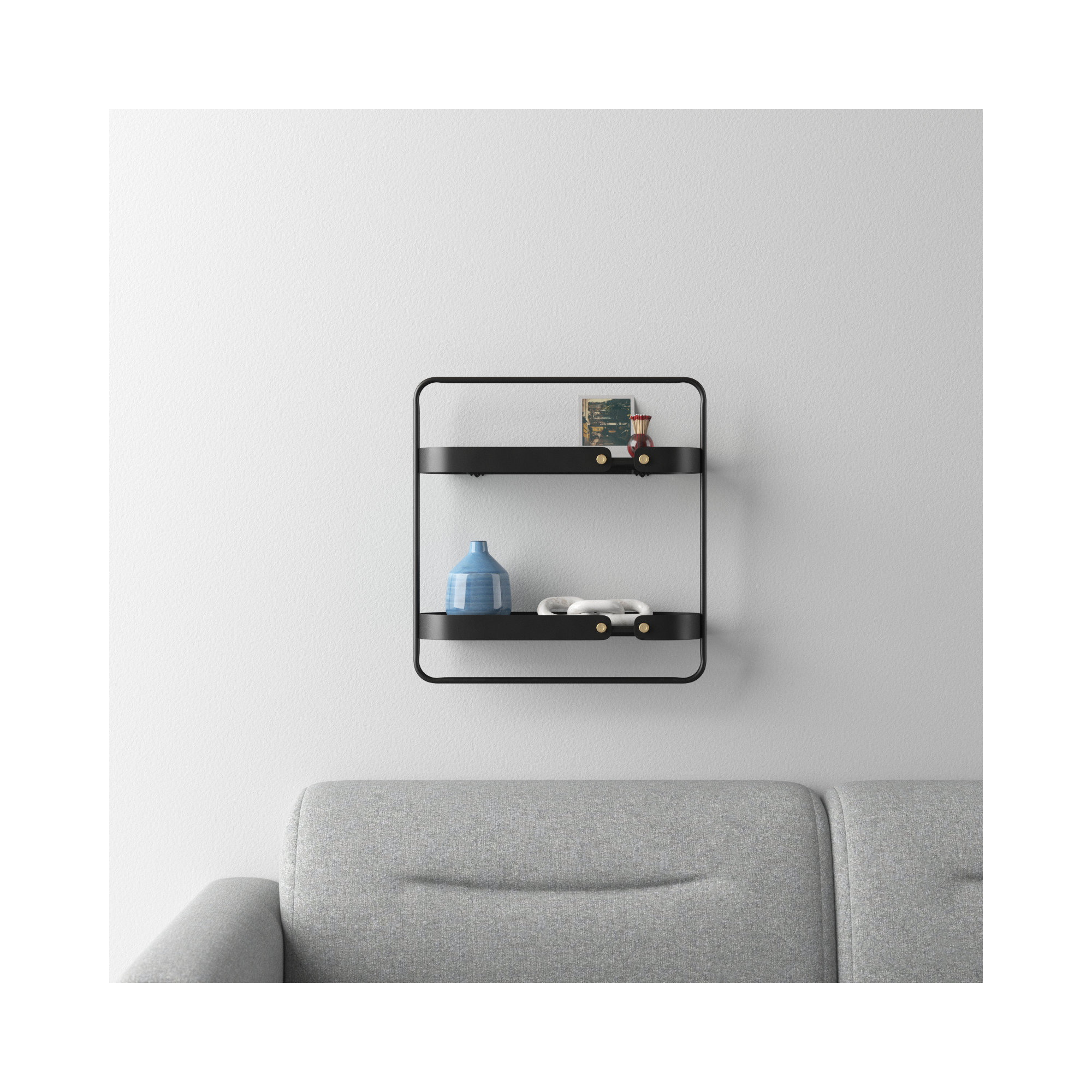 Gibbs Metal Tiered Shelf, 21.4" H x 20.45" W x 5.6" D