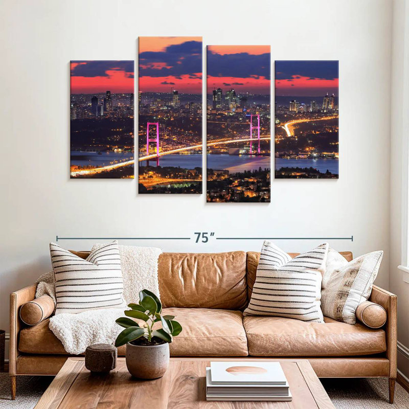 Paysage de Sirci à Istanbul, H 42 po x l 68 po