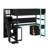 Twin-Sized Wooden Loft Bed For Gaming With Stairs For Storage, Integrated Desk, Shelves & Pegboard-1052499282-1052499280