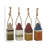 Zadig Wood Buoy Decorative Multi Colored Sculpture with Rope Accents Set