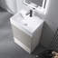 Meuble-lavabo autoportant moderne rayé 20 po avec lavabo en céramique