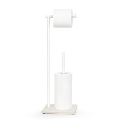 Porte-papier hygiénique sur pied en bois