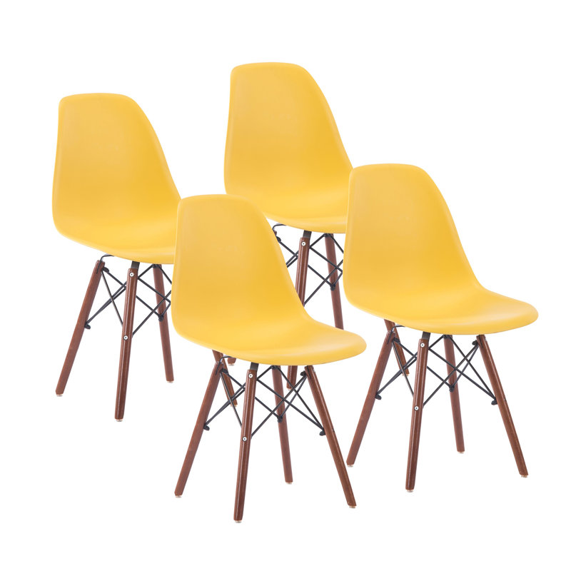 Chaise d'appoint Custer, Vert / noyer, 4