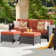 Joette Premium All-Weather Wicker 5 - Person Patio Conversation Sets with Cushions