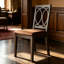 Chaise de salle à manger marron vintage avec dossier creux à double anneau