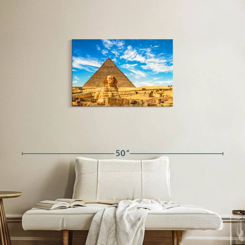 Sphinx et pyramide Adella, H 20 po x l 30 po