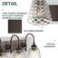 3-Light Dimmable Vanity Light With Geometric Patterned Glass-125104600