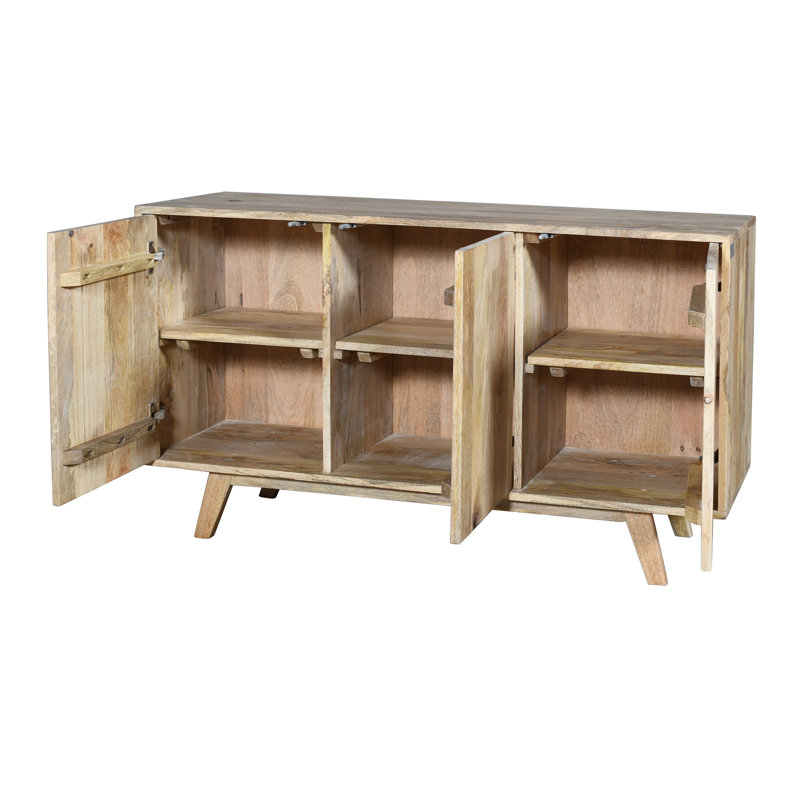 Crowell 120cm Solid Wood Sideboard, Natural