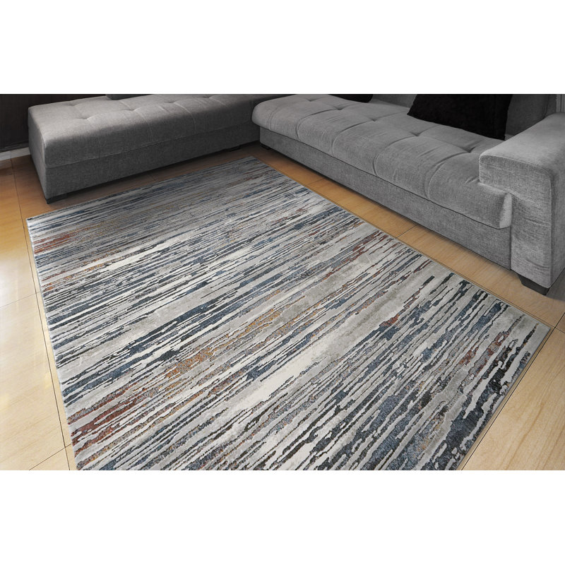 Abstract Indoor Rug, Rectangle 9'2" x 12'
