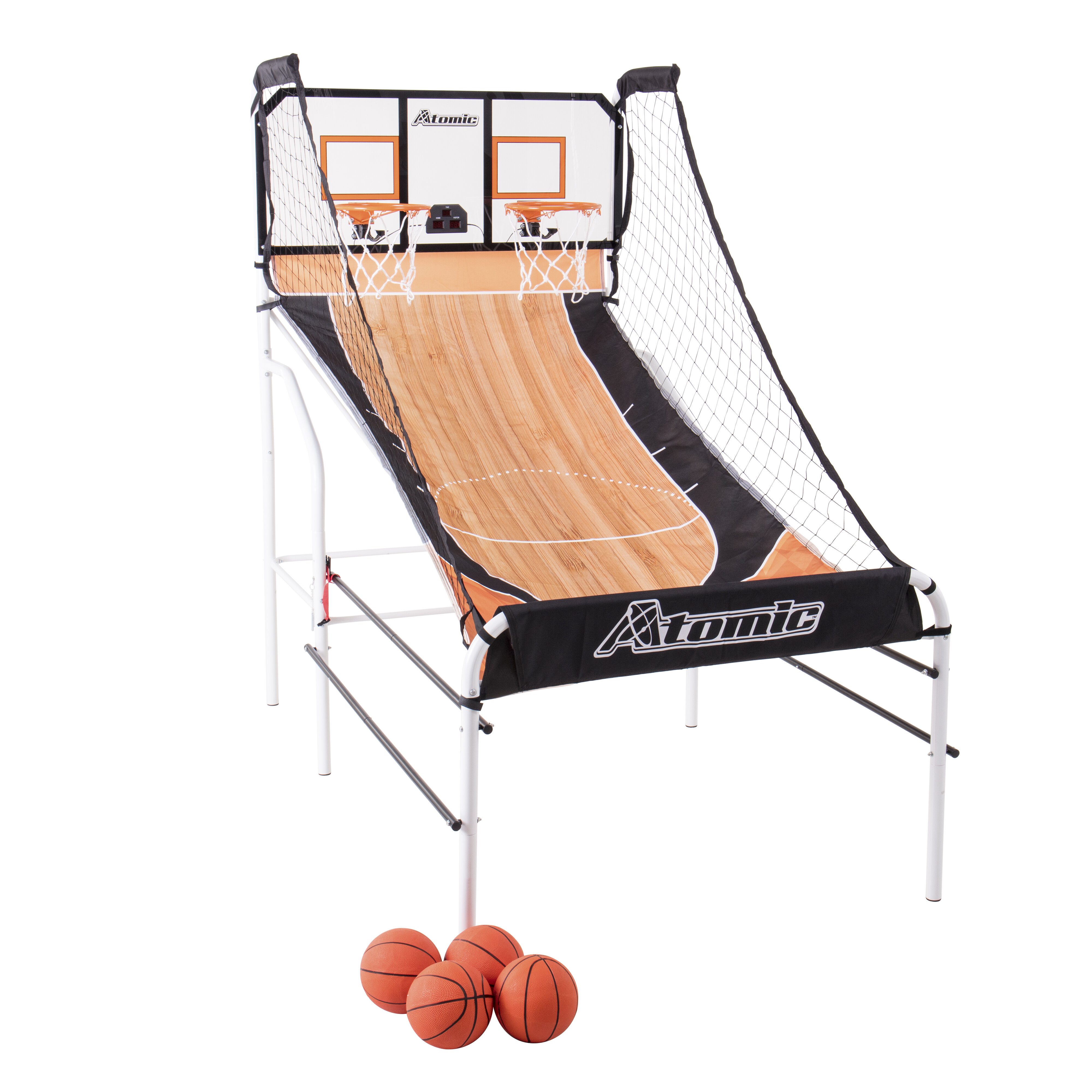 Pop-a-Shot Slam Dunk over The Door Mini Arcade Basketball Hoop, Foldable  Hanging