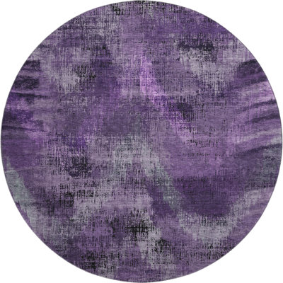 Premium Machine Washable Prisco Purple Rug