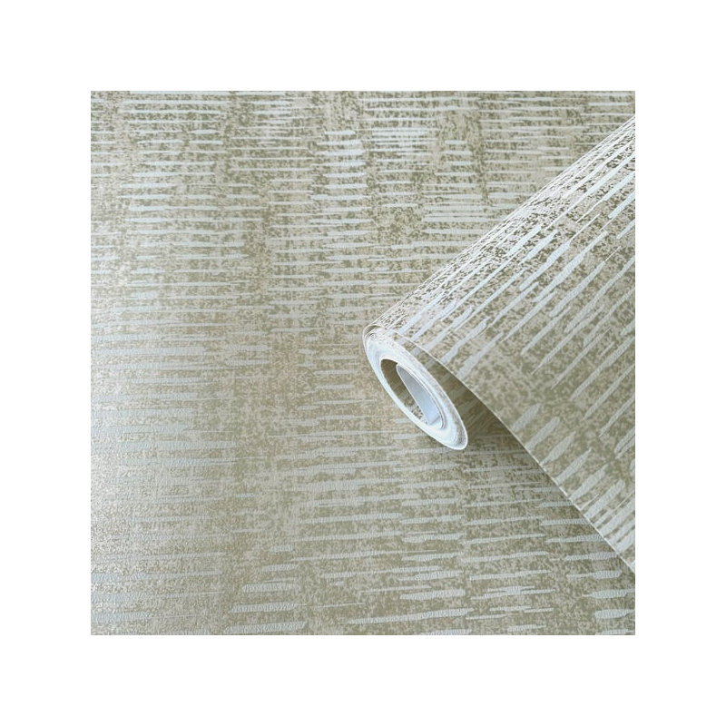 Elegance 10m x 53cm Glitter Wallpaper Roll, Beige
