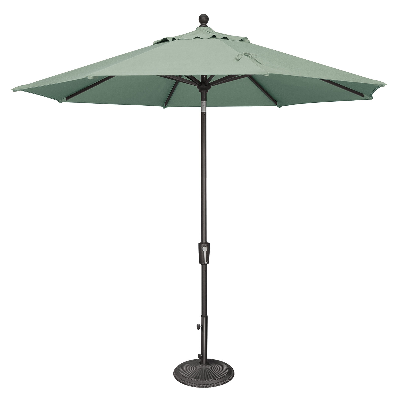 Launceston Market Umbrella, Black, Spa Sunbrella Acrylic, 101.7" H x 108" W x 108" D