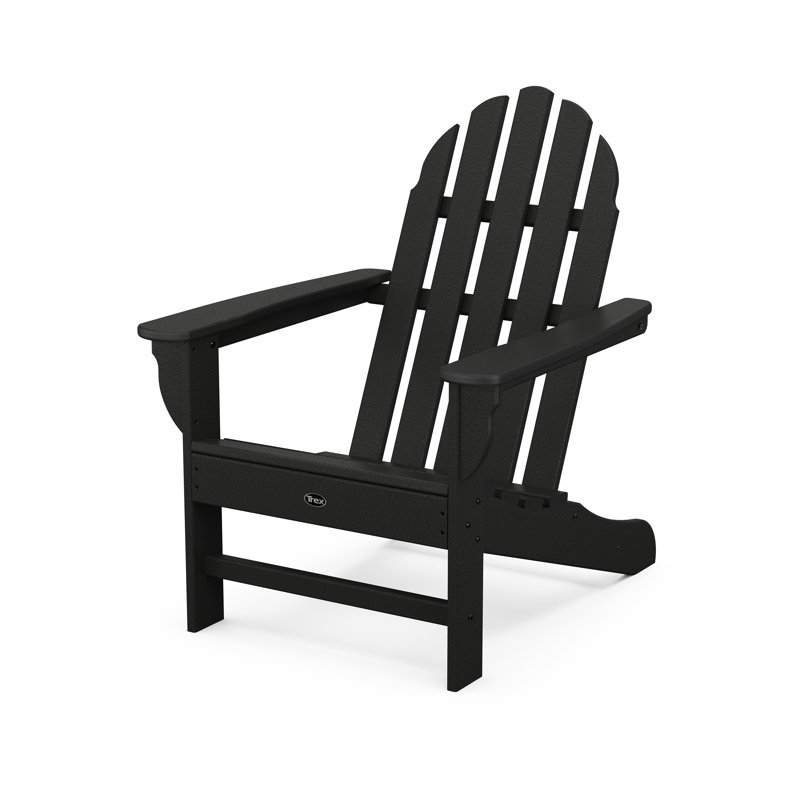 TREX Outdoors Cape Cod Adirondack Chair, Charcoal Black
