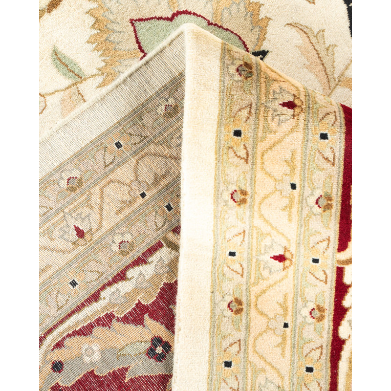 Hand Knotted Wool Traditional Hayner Ivory Area Rug 11' 10" x 15' 4"