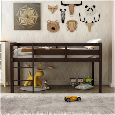 Wood Loft Bed Low Loft Beds With Ladder
