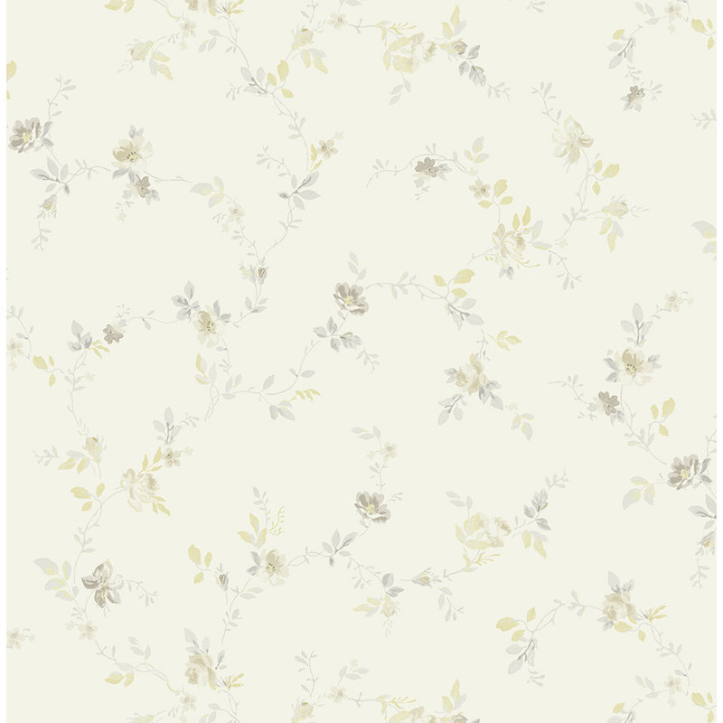 Rouleau de papier peint l 33 pi x p 20,5 po trail Cassie, Banane / bleu