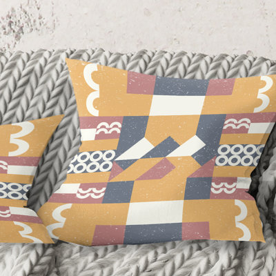 Coussin décoratif rétro imprimé géométrique VI - Mid-Century