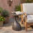 Doran Outdoor Magnesium Oxide Side Table with Sculptural Oval Top