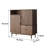 Simple Black Walnut Storage Cabinet Sideboard 41.34'' Solid Wood Sideboard