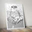 Kobe City Map - No Frame Print-256627887