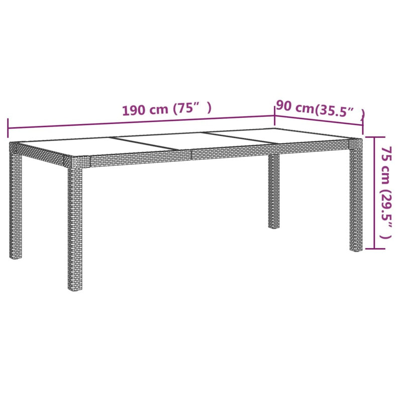 Ensemble repas rectangulaire avec coussins Kruse, 74.8" L, Black/ White, 6