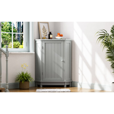 Élégante armoire de salle de bain grise