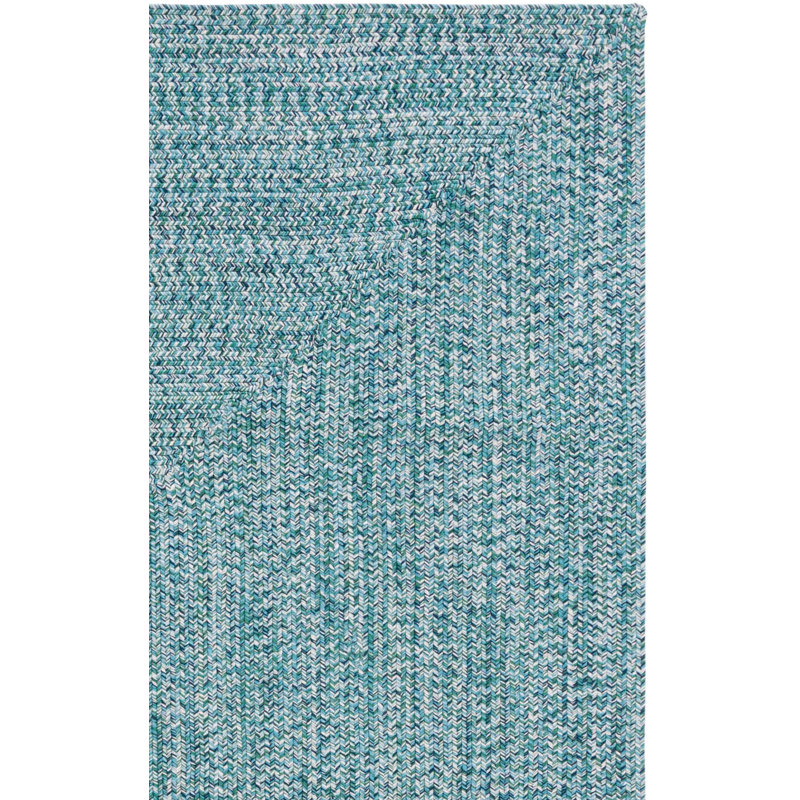 Trombley Braided 201 Area Rug In Teal / Green, Square 4'
