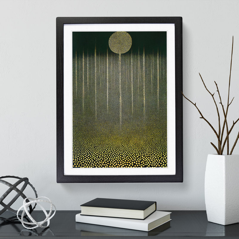 Spectacular Forest Abstract - Single Picture Frame Print, Black Framed, 64cm H x 46cm W x 2cm D