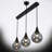 Adjustable Height Sphere Trio Linear Pendant Light-655080946