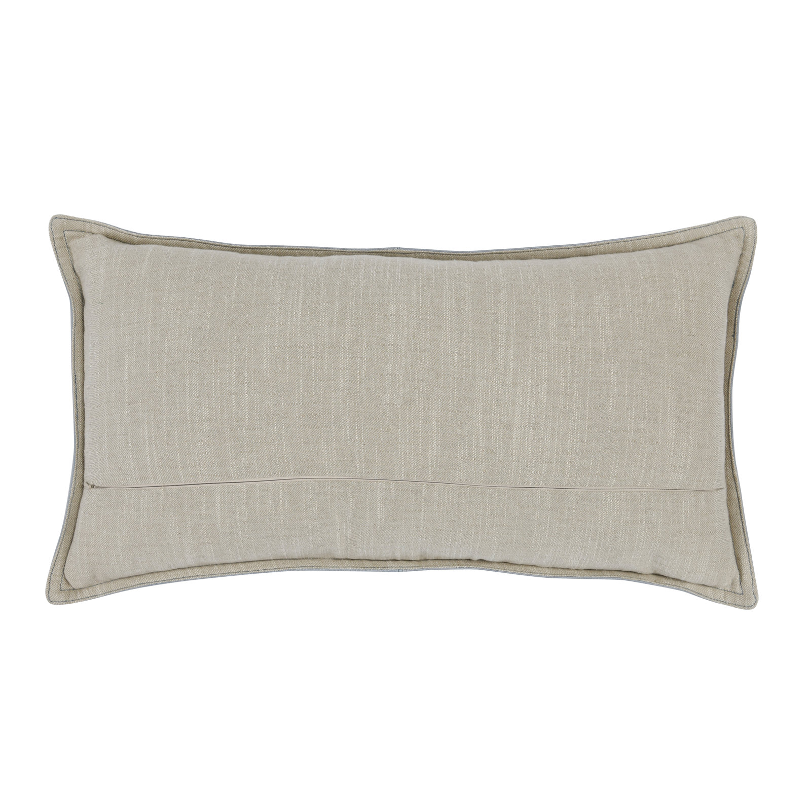 Cutler Leather Accent Pillow, Ice Blue, 14" x 22", Rectangular