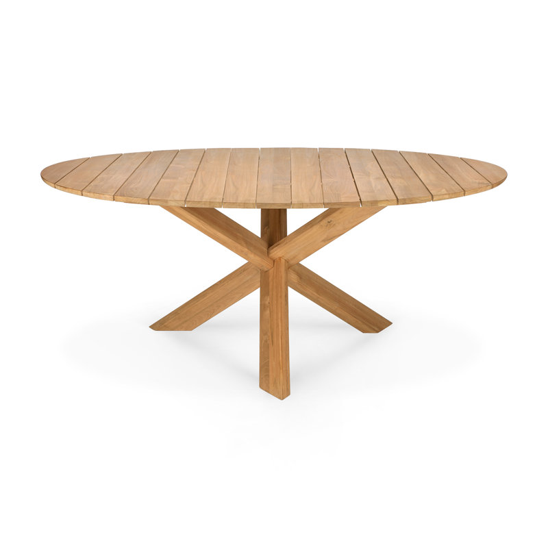 Outdoor Round Teak Dining Table, 64.2" Diameter