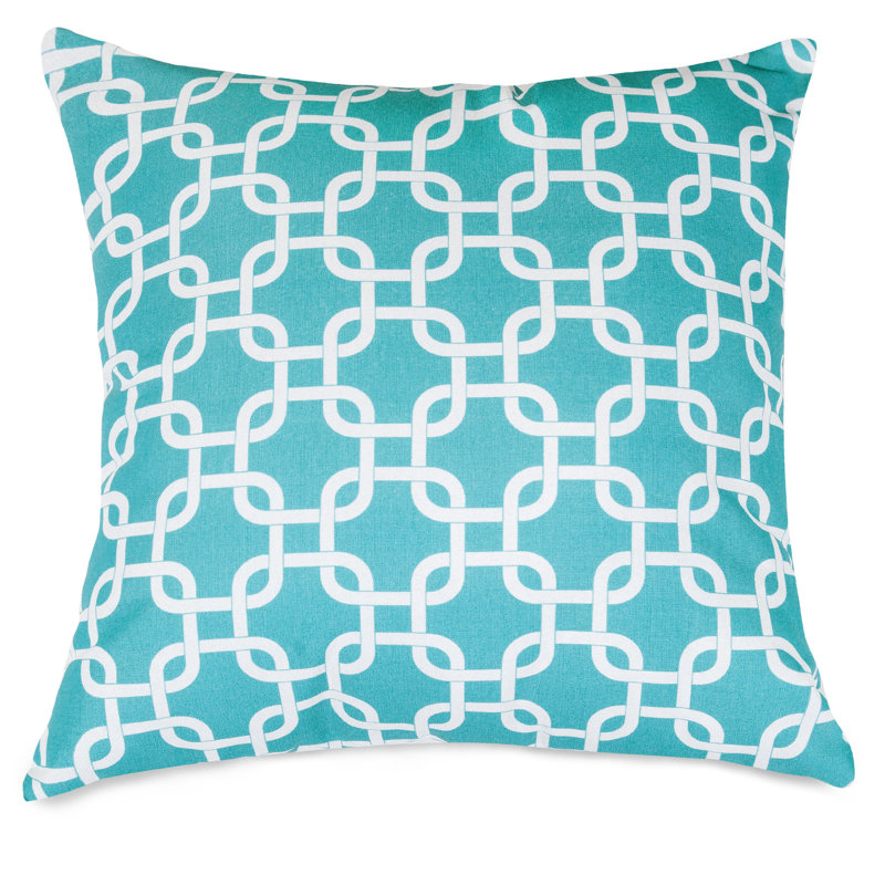 Coussin extérieur Roysum, 20 po x 20 po, Bleu sarcelle, Carré