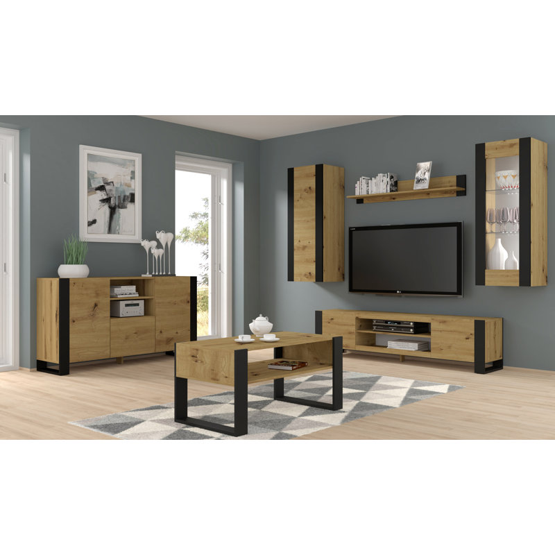 Maja Sled Coffee Table with Storage, Artisan Oak