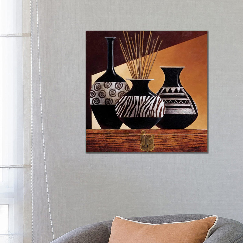 Patterns In Ebony I by Keith Mallett - Wrapped Canvas Gallery-Wrapped Canvas Giclée, 66.04 cm H x 66.04 cm W